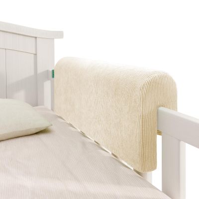 AEOCOO Bed Bumpers for Toddlers, 2.3 Ft Toddler Bed Rail Bumper Protector for Loft Beds & Bunk Beds, Premium Soft Memory Foam Bed Guardrail, Anti-Bump | Fall Prevention, Size 27.6 Inch, Beige