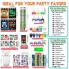 RoundFunny 133 Pcs Video Game Party Favors Gamer Birthday Party Decorations Gamer Cups Notebook Pencils Sharpener Keychain Slap Bracelets Ring Stamp Sticker for Gaming Supplies Reward Gift view 2