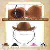 SGBETTER 4 Pack Mini Cowboy Hat Headband Western Cowboy Headband Small Cowgirl Hat Boppers for Adult Kids Masquerade Party Favors (Color Set 1) view 2