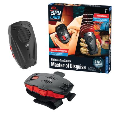 Thames & Kosmos Spy Labs Inc: Ultimate Spy Sleuth Master of Disguise 2-in-1 Toy Spy Pack, Secret Voice Recorder & Voice Changer Toys for Ages 8+ | Essential Pretend Play Gear for Young Investigators