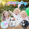 Bubble Machine for Kids Toddlers,45/360 Auto Rotatable Spherical Bubble Maker Toy with LED Light,Rechargeable Bubble Blower for 3 4 5 Year Old,Wedding Party Easter Birthday Gifts (Spherical Black) view 4