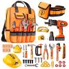 Eohemeral 36Pcs Kids Tool Set, Toddler Tool Construction Toys with Belt & Electronic Drill for Boys Girls 3-5, Sturdy Tool Bag Suitable for Outdoor Use view 1