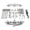 ASTRFJUY Metal Upgraded Front and Rear Suspension Parts Package for MN Model 1/12 MN82 LC79 RC Car Parts(Silver) view 1