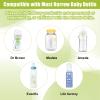 10Pcs Narrow Baby Bottle Caps Compatible with Dr Brown's, Medela, Ameda, Travel Bottle Caps Replacement Parts for Dr Brown, Storage Baby Bottle Lids with Sealing Gasket BPA Free Leak Proof (Green) view 3