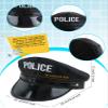 SGBETTER 8 Pack Kids Police Hats Black Policeman Cop Hat Police Officer Hat for Boys Girls Halloween Party Costume Accessories (Black-Set-1) view 2