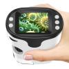 1000X Handheld Microscope for Kids 4K 2.0" Screen Rechargeable Mini Pocket Digital Microscopes w/Slides Kit Portable Edu Gift Age 4-6 8-12 Children Students (White) view 1