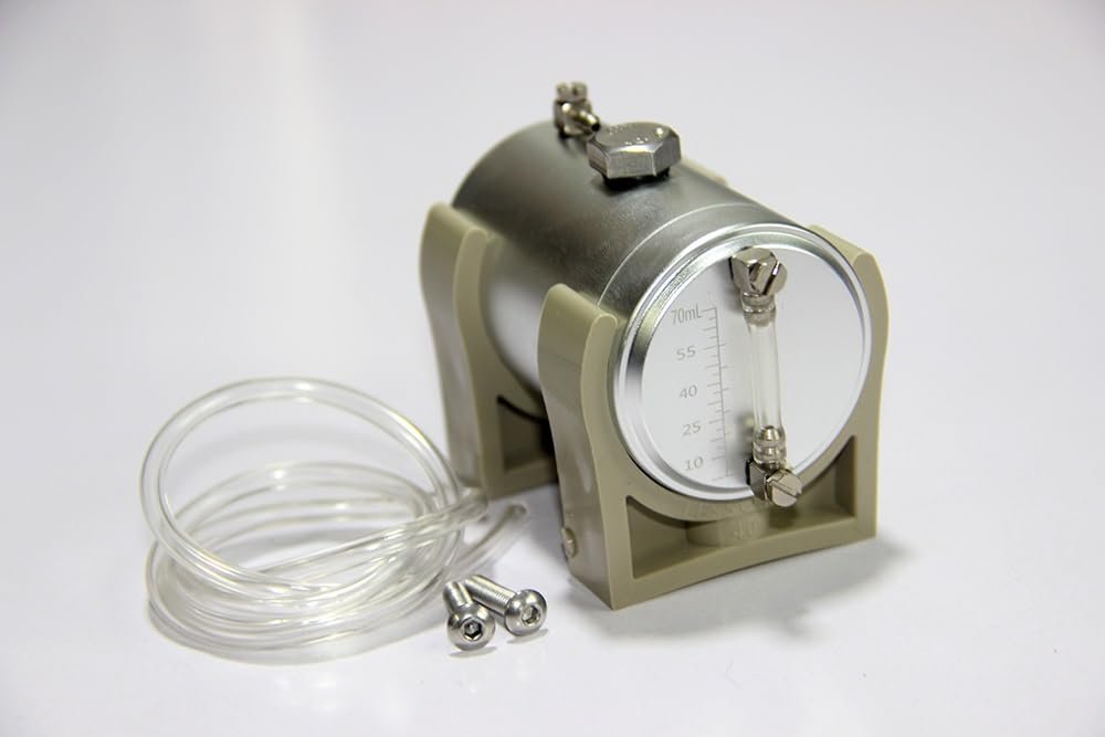 70ml Fuel Tank Metal with Oil Level Display for Petrol Engine DIY Remote Control Fuel Tank Hydraulic Excavator Car Boat Model(B)