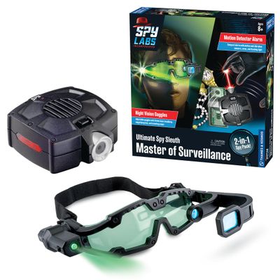 Thames & Kosmos Spy Labs Inc: Ultimate Spy Sleuth 2-in-1 Toy Spy Pack, Night Vision Goggles & Motion Detector Alarm Toys for Kids Ages 8+ | Essential Pretend Play Gear for Young Investigators