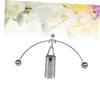 VICASKY Metal Swing Weightlifting Toy Creative Desktop Ornament for Home Office Decor Unique Stress Relief Fidget Desk Accessory Silver view 2