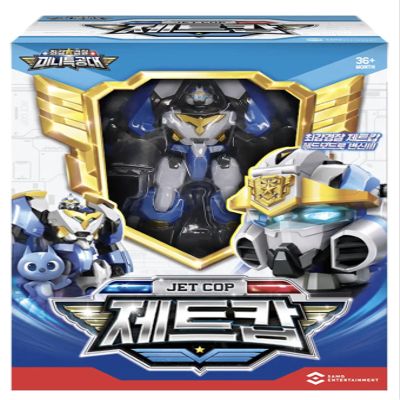 caincosmetic Strongest Police Mini Force Action Figure - Jet Cop with Windblade and Display Stand