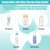 10Pcs Narrow Baby Bottle Caps Compatible with Dr Brown's, Medela, Ameda, Travel Bottle Caps Replacement Parts for Dr Brown, Storage Baby Bottle Lids with Sealing Gasket BPA Free Leak Proof (White) view 3
