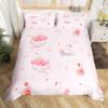 Happy Valentine's Day Duvet Cover Set Toddler Size,Pigeon Cartoon Animals Bedding Set(No Comforter),Love Balloon Quilt Cover for Kids Bedroom Decor,2 Pcs view 1