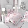 Happy Valentine's Day Duvet Cover Set Toddler Size,Pigeon Cartoon Animals Bedding Set(No Comforter),Love Balloon Quilt Cover for Kids Bedroom Decor,2 Pcs view 4