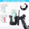 2 in 1 Stroller Cup Holder with Phone Holder, Universal Bike Cup Holder Bottle Holder Cup Phone Holder for Baby Stroller, Wheelchair, Walker, Bike, Scooter, Gifts for Family (Black) view 2