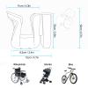 2 in 1 Stroller Cup Holder with Phone Holder, Universal Bike Cup Holder Bottle Holder Cup Phone Holder for Baby Stroller, Wheelchair, Walker, Bike, Scooter, Gifts for Family (Black) view 4
