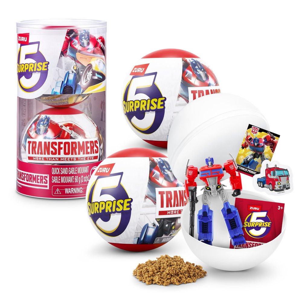 5 Surprise Transformers Series 1 by ZURU, Surprise Unboxing Licensed Transformers Collectible, Mystery Unboxing, Toy for Boys, Ages 3 and up (2 Capsules)