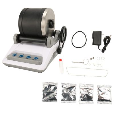 Starter Rock Tumbler Kit, Endurance Motor Simple Operating Glittering Stones Rocks Polishing Powder Included Rock Polisher for Geology Teach Toy