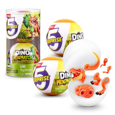 5 Surprise Dino Mix & Match by ZURU Surprise, Unboxing Collectible, Toys for Boys Ages 3 and up, Mix and Match Toy, Novelty Gifts for Kids (2 Capsules)