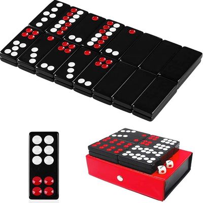 32PCS Pai Gow Tiles Game Set,Chinese Traditional Black Dominoes Pai Gow, Pai Gow Poker, Best Casino Game Party Fun Toy for Entertainemnt (20#)
