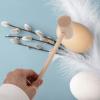 JOINPAYA 8pcs Easter Wood Hammer: Small Easter Egg Hammer Mini Wooden Crab for Chocolate Pounding Tool Eggs view 4