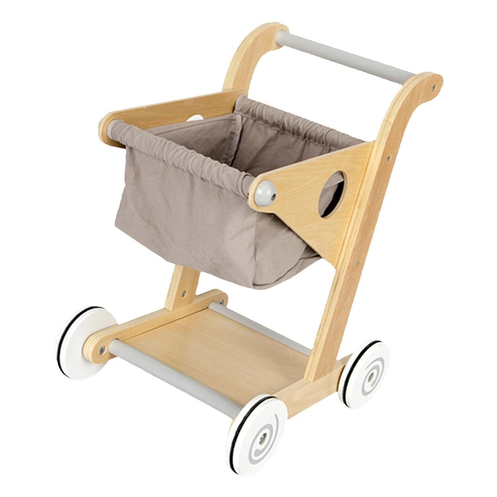 TTETTZ Wood Shopping CART Pre-School Young Children Wooden Toy Trolley, 30x34x45cm