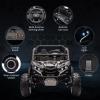 24V Ride On Car for Kids, 2 Seater Powered Electric Off-Road UTV Toy,4WD Electric Vehicle with Remote Control,LED Lights,Four-Wheel Shock Absorption,3 Speeds,Horn, Music(Black) view 2