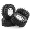 4PCS Rubber Wheels Tires 130x55mm Hex Hub 12mm RC Replacement Parts for 1/8 CROSSRC Yikong MST MJX H8H RC Climbing Car Crawler (White) view 3
