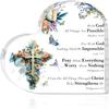WPXEDSS Godly Religious Christian Acrylic Gifts for Women Inspiring Gifts With Bible Verses and Prayers Christian Desk Decor for Women Mom Friends Sister Flower 5.9x5.9 Inch view 1