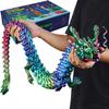 Joyroud 35.4'' Extra Large 3D Printed Dragon Toy, Fully Articulated Giant Chinese Dragon Fidget, Collectible Office Desk Decor, Surprise Stress Relief Gifts for Kids & Adults (Green Gradient) view 1