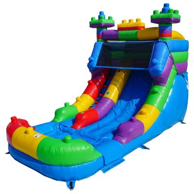 Hapcap Hapcap PVC Semi Commercial Water Slide for Big Kids or Adults,Bounce House Water Slide with Shallow Pool,for Outdoor Backyard (Without Blower)