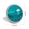 Teal Blue Button Maker Supplies 1 Inch Aluminium Alloy Design Button Badge Small Round Name Badge Magnets Button Pin Badges Kit for Crafts view 2