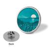 Teal Blue Button Maker Supplies 1 Inch Aluminium Alloy Design Button Badge Small Round Name Badge Magnets Button Pin Badges Kit for Crafts view 3