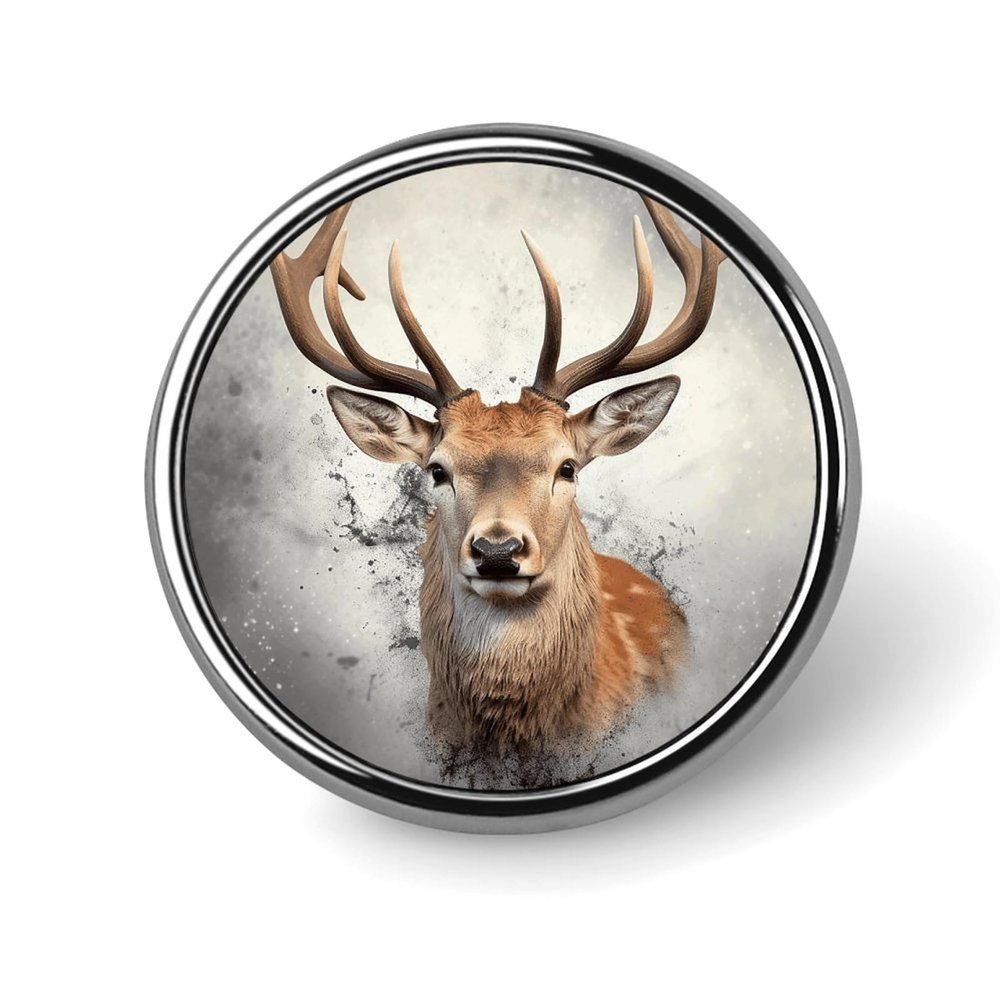 Animal Deer Button Maker Supplies 1 Inch Aluminium Alloy Design Button Badge Small Round Name Badge Magnets Button Pin Badges Kit for Crafts