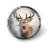 Animal Deer Button Maker Supplies 1 Inch Aluminium Alloy Design Button Badge Small Round Name Badge Magnets Button Pin Badges Kit for Crafts view 1