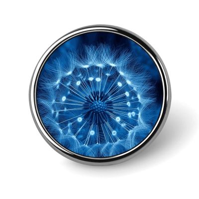 Blue Dandelion Button Maker Supplies 1 Inch Aluminium Alloy Design Button Badge Small Round Name Badge Magnets Button Pin Badges Kit for Crafts