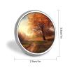 Autumn Scene Button Maker Supplies 1 Inch Aluminium Alloy Design Button Badge Small Round Name Badge Magnets Button Pin Badges Kit for Crafts view 2