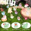 100 PCS Mini Glitter Ducks, Tiny Resin Ducks Plastic Animal Figures for Dollhouse, Garden, Micro Landscape, Home Outdoor Party, Aquarium Decor view 3