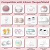 10Pcs Breast Pump Flange Insert 13/15/17/19/21mm*2 Compatible with Momcozy/Spectra/Medela/eufy/Elvie/Lansinoh/Paruu P10 Breast Pump, Fit for Momcozy M5/M9/M6/V2 Pro/V2 pro/S12 Pro/eufy E10 S1 S1 Pro view 2