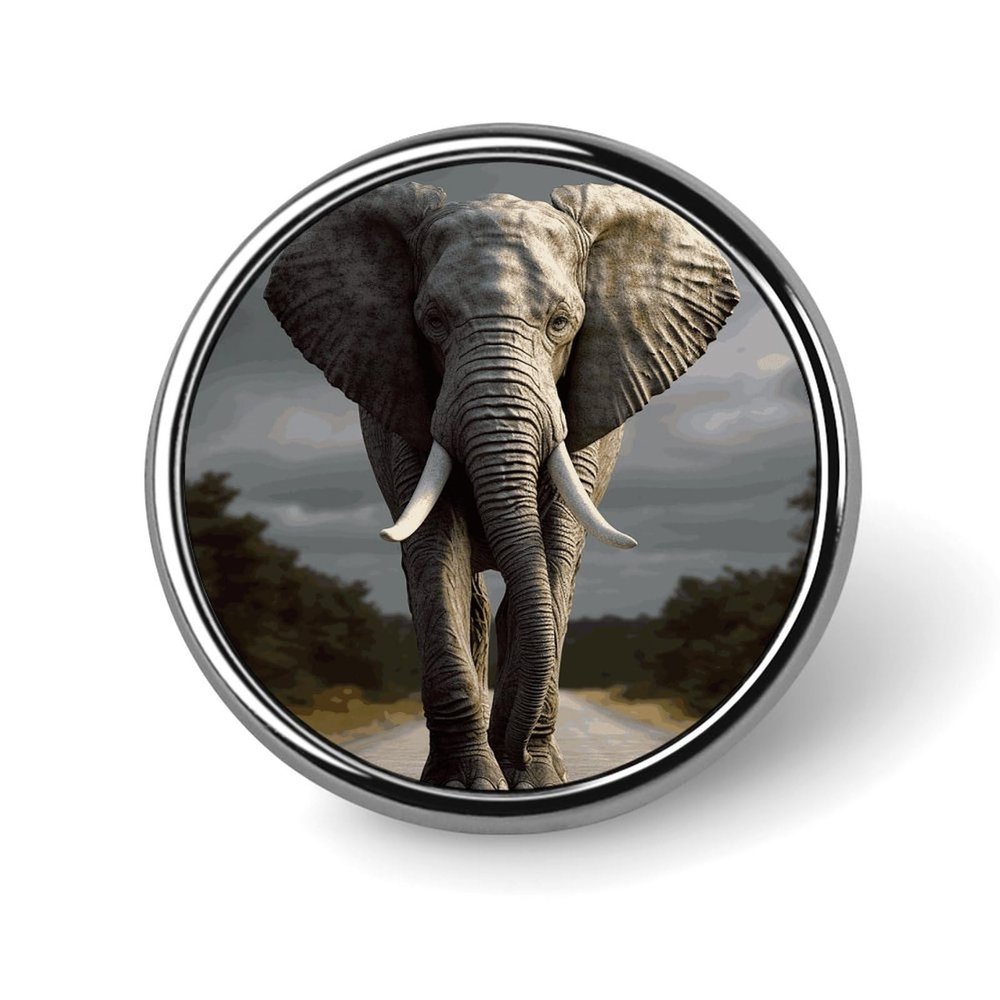 3D Elephant Button Maker Supplies 1 Inch Aluminium Alloy Design Button Badge Small Round Name Badge Magnets Button Pin Badges Kit for Crafts