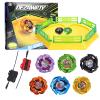 Gyro Stadium X Battle Set, 6 Spinning Tops, 2 Launchers and Blade Arena Featuring X Acceleration Rail, Birthday Gift Toys for Boys Aged 6+ Years Old (Yellow) view 1