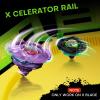 Gyro Stadium X Battle Set, 6 Spinning Tops, 2 Launchers and Blade Arena Featuring X Acceleration Rail, Birthday Gift Toys for Boys Aged 6+ Years Old (Yellow) view 2