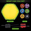 Gyro Stadium X Battle Set, 6 Spinning Tops, 2 Launchers and Blade Arena Featuring X Acceleration Rail, Birthday Gift Toys for Boys Aged 6+ Years Old (Yellow) view 3
