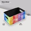 xigua Rainbow Stripes Storage Bins Set of 2,Collapsible Storage Cube Home Decor Storage Baskets Organizer for Toys Books Shelves Closet Laundry Nursery view 3