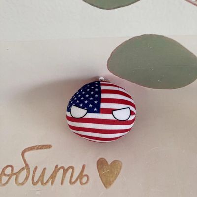QXXKJDF 7.9-inch, 3.9-inch Polish Balls, Country Balls, Czech Republic, Japan, Ukraine, United States, Mexico, China, National Flag, Plush Toy Country Balls, Interior Decoration, America