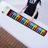 CoudarTitie Roll up Piano Hand Rolled,49 Keys,Roll Out Piano Keyboard,Portable Piano for Children, Rainbow Key White view 3