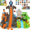 100PCS Magnetic Blocks -Build Mine Magnet World Forest & Lava Set, Magnet Building Toys for Kids Ages 5-7, STEM Sensory Toddler Toys for 3+ Year Old Boys & Girls, Creativity Birthday Gifts for Child view 1