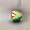 QXXKJDF 7.9-inch 3.9-inch Polish Ball, Country Ball, Australia, Japan, Maldives, Angola, Flags of Multiple Countries, Plush Toy Countryballs, Interior Decoration, (Guyana,7.8in) view 1