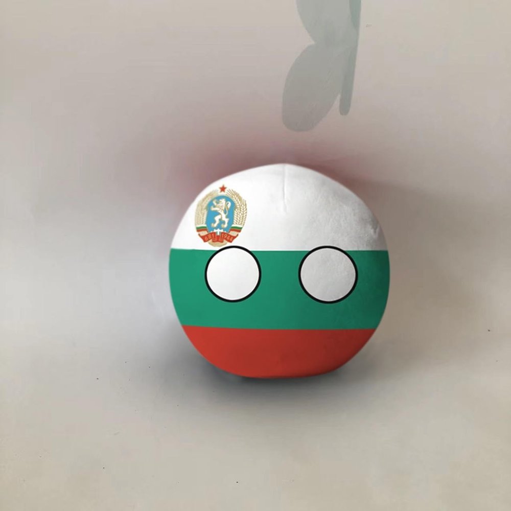 QXXKJDF 7.9-inch 3.9-inch Polish Ball, Country Ball, Australia, Japan, Maldives, Angola, Flags of Multiple Countries, Plush Toy Countryballs, Interior Decoration, (Bulgaria,7.8in)