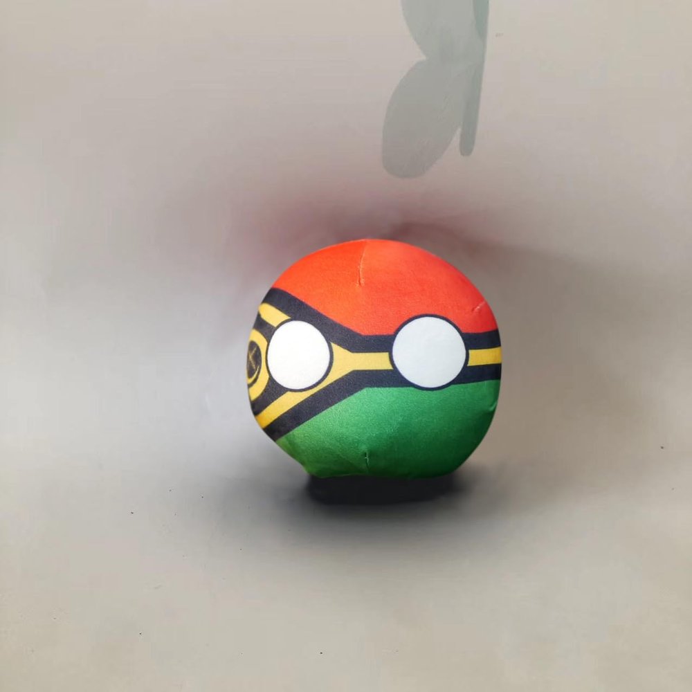 QXXKJDF 7.9in 3.9in Country Ball Plush Country Ball, Flags of France, Qatar, Croatia, Peru and Other Countries, Plush Toy Country Balls, Indoor Decoration, (Vanuatu,3.8in)