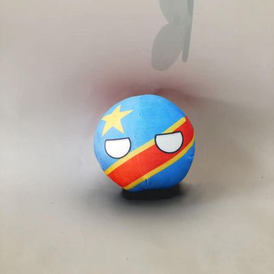 QXXKJDF 7.9-inch 3.9-inch Country Ball Plush Country Ball Ecuador, France, Spain, Congo, Mexico, Canada, Congo Plush Toy Children's and Adult Country Balls(DRC,7.8in)